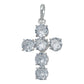 Dije Cruz Catolica De Zirconias Grande Mujer Plata 925