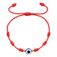 Pulsera Ajustable Hilo Rojo Con Seis Nudos Ojo Turco Amuleto Rojo