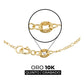 Cadena Fígaro 3x1 Mujer Regalo Oro 10k 55 Cm X 1 Mm 1.4g Amarillo