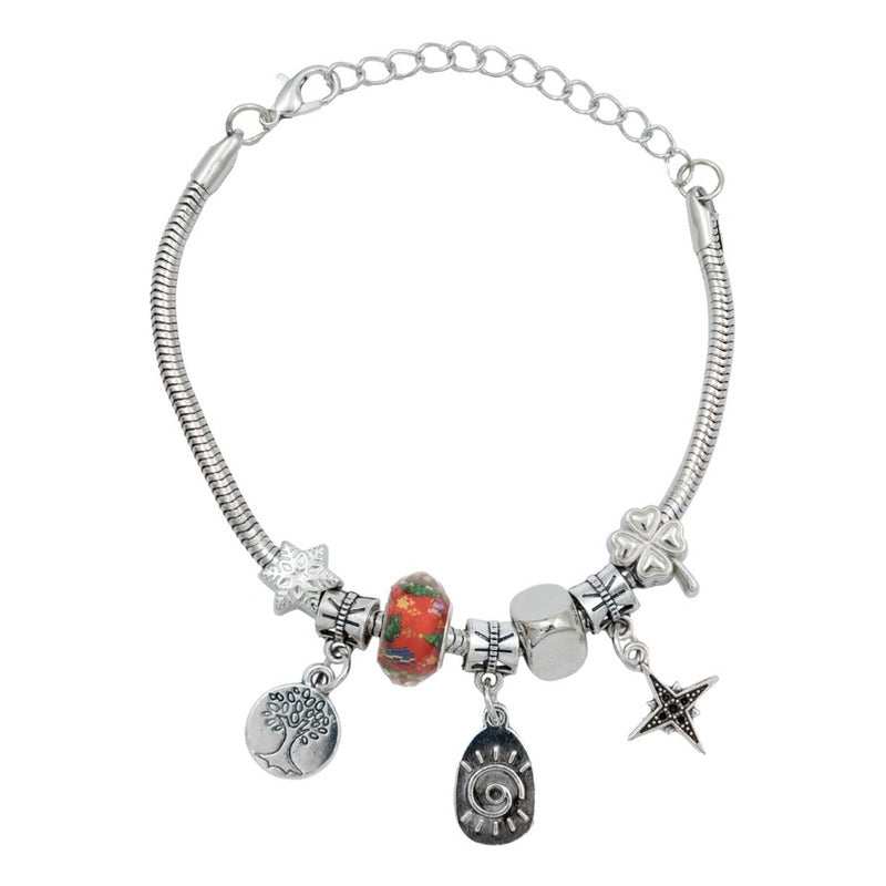 Pulsera Ajustable Charms Cadena Serpiente Regalo Mujer
