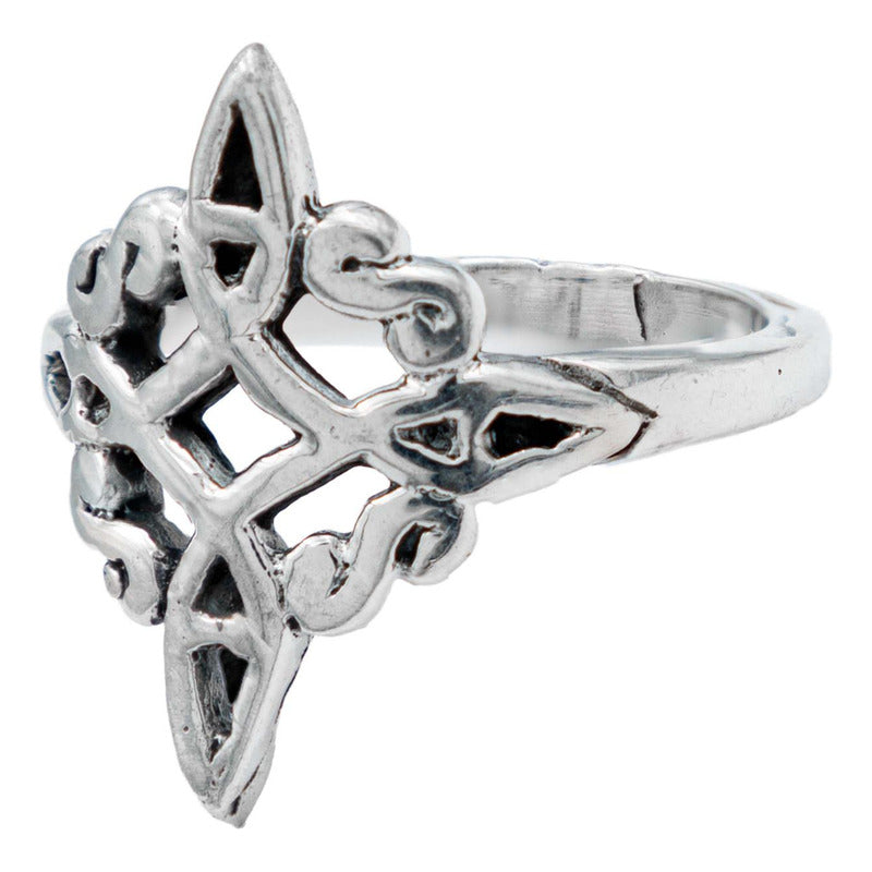 Anillo Nudo Bruja Amuleto Celta Pavonado Artesanal Plata925