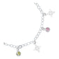 Pulsera Ajustable Nudo De Bruja Laser Zirconia Plata Ley 925 Multicolor 6 Cm 18 Cm