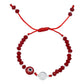 Pulsera Ajustable Niños Niñas Hilo Artesanal Ojo Plata 925
