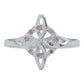Anillo Chico Nudo De Bruja Zirconias Mujer Regalo Plata 925