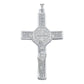 Dije Mediano Cruz Jesucristo San Benito Zirconias Plata 925