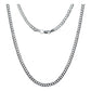 Cadena Cubana Diamantada Mujer Plata Italy 925 45 Cm X 4 Mm