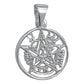 Dije Medalla Tetragramaton Med Detallada + Cadena Plata 925 Plateado
