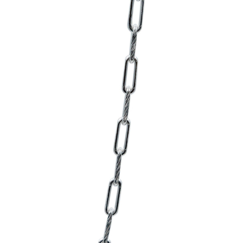 Cadena Eslabón Grande Diamantado Hombre Plata Itlay925 60 Cm