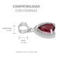 Dije Gota Zirconias Amor Mujer Regalo Joyería Moda Plata 925