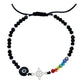 Pulsera Ajustable Nudo Bruja 7 Chakaras Ojo Turco Plata 925