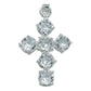 Dije Cruz Catolica De Zirconias Mediano Mujer Plata 925