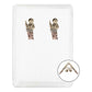 Arete Broquel Chico San Judas Florentino 3 Metales Oro 10k
