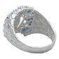 Anillo Santa Muerte Herradura Zirconias Plata Ley 925