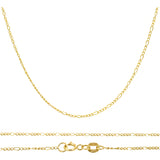 Cadena Fígaro 3x1 Mujer Regalo Oro 10k 55 Cm X 1 Mm 1.4g Amarillo