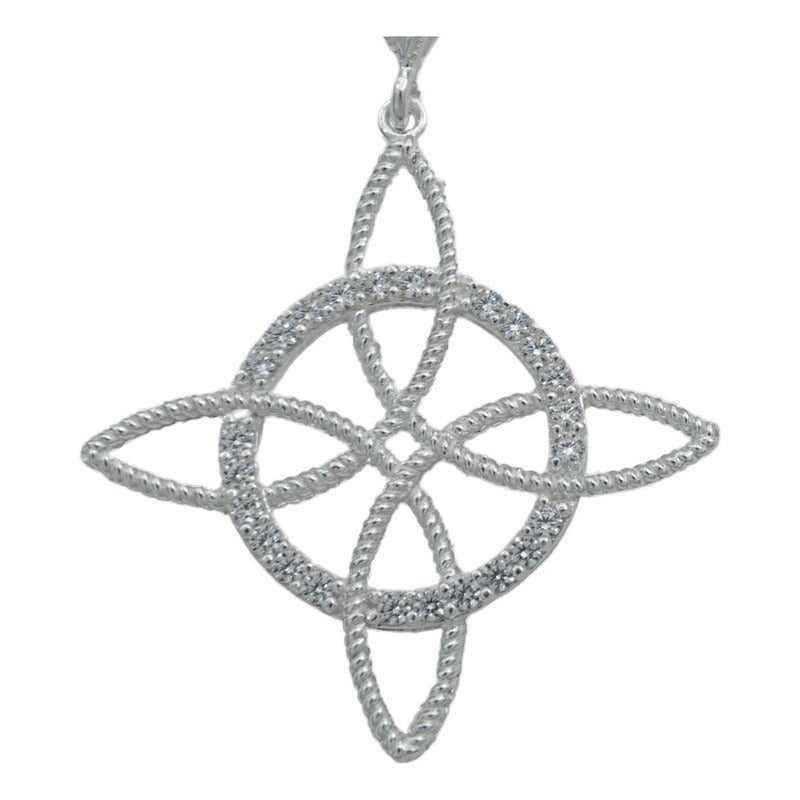 Dije Nudo Bruja Enorme Esoterico Magia Blanca Zirconia S925 Blanco