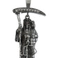 Dije Medalla Grande Santa Muerte Con Zirconias En Plata 925