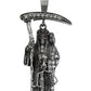 Dije Medalla Grande Santa Muerte Con Zirconias En Plata 925