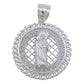 Dije Medalla Grande San Judas Zirconias Hombre Plata 925