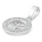 Dije Mini Medalla Bautizo Cristo Crucificado Plata 925 1.2cm Blanco