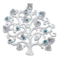 Dije Arbol Vida Corazones Zirconias Regalo Cadena Plata 925