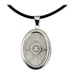 Collar Ajustable Caucho Nudo De Bruja Encapsulada Plata 925