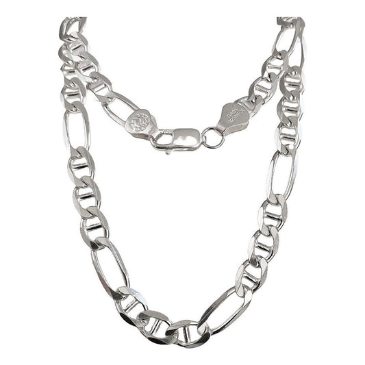Cadena De Plata 925 Collar Hombre Fígaro Marinera 60cm X 6mm