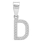 Dije Inicial De Plata 925 Zirconias  2 Cm Regalo Para Mujer D