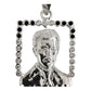 Dije Grande Jesús Malverde Con Zirconias Plata Solida 925
