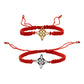 Pack 2 Piezas Pulseras Nudo De Bruja Artesanal Tejido Hilo Rojo 1 Cm 1 Cm