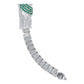 Pulsera Rolo Grande San Judas Zirconias Hombre Plata 925