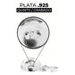 Juego Dije Aretes Plata 925 Con Cristales Zirconias 1.5 Cm Rosa
