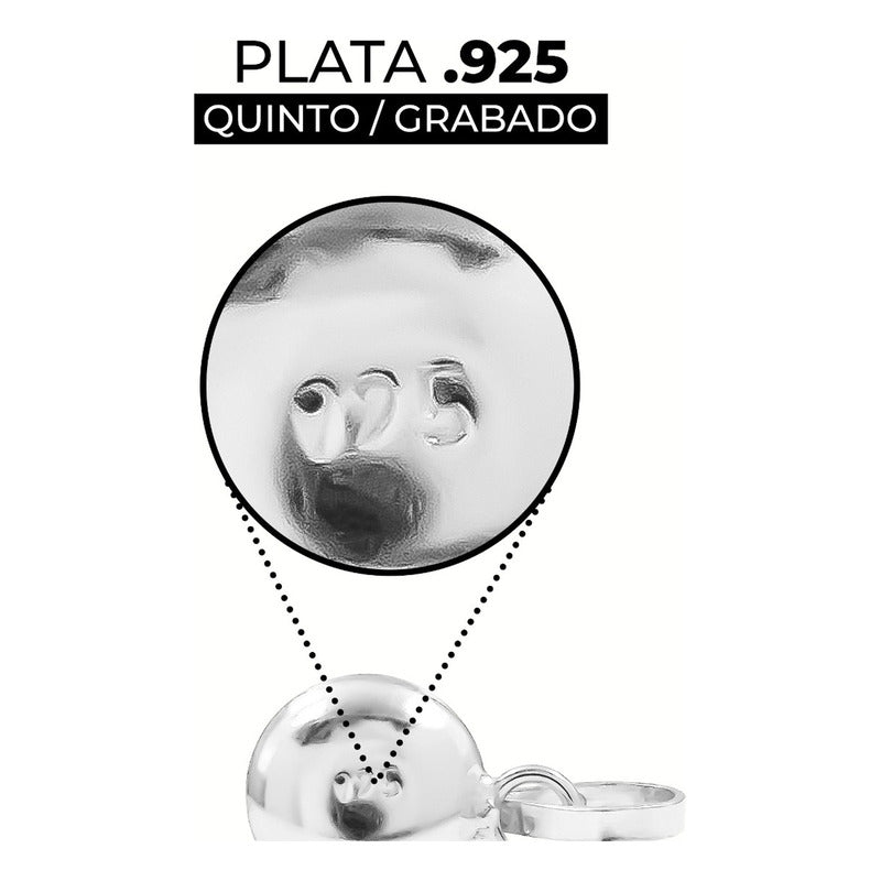 Juego Dije Aretes Plata 925 Con Cristales Zirconias 1.5 Cm Rosa
