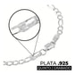 Pulsera Fígaro 3x1 Clásica Plata 925 Hombre Mujer 3 Mm - Plateado - 20 Cm