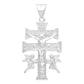 Dije Cruz Caravaca Troquelada Cristo Angel Plata S925 4.5cm Plateado