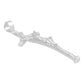Dije Chico Cruz Cristo Crucificado Ramas Madera Plata 925 Plateado