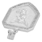 Dije Escudo San Miguel Protección Zirconias Plata Ley 925
