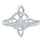 Anillo Nudo De Bruja Celta Artesanal Liso Amuleto Plata 925