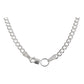 Cadena Cubana Gruesa Plata S925  Hombre Barbado 55cm X 4mm