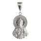 Dije Medalla Torso San Judas Tadeo Zirconias Plata 925 6 Cm