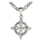 Dije Nudo De Bruja Con Zirconias Grande En Plata Solida 925