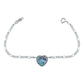 Pulsera Dije Corazon Del Mar Titanic Amor Amistad Plata 925