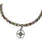 Pulsera Medalla Nudo De Bruja Con Zirconias En Plata Ley 925