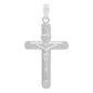Dije Cruz Tubo Tubular Lisa Cristo Hombre Plata 925 3.6 Cm Plateado