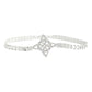 Pulsera Nudo De Bruja Diamantado Zirconias Plata S925 Plateado 6 Cm 20 Cm