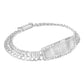Joyaris Esclava Petatillo Placa Diamantada Plata 925 Hombre Plateado 21 Cm