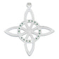 Collar Nudo De Bruja Celta Plano Zirconias Plata Ley S925