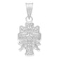 Dije Cruz Caravaca Troquelada Cristo Angeles Plata 925 2 Cm Plateado