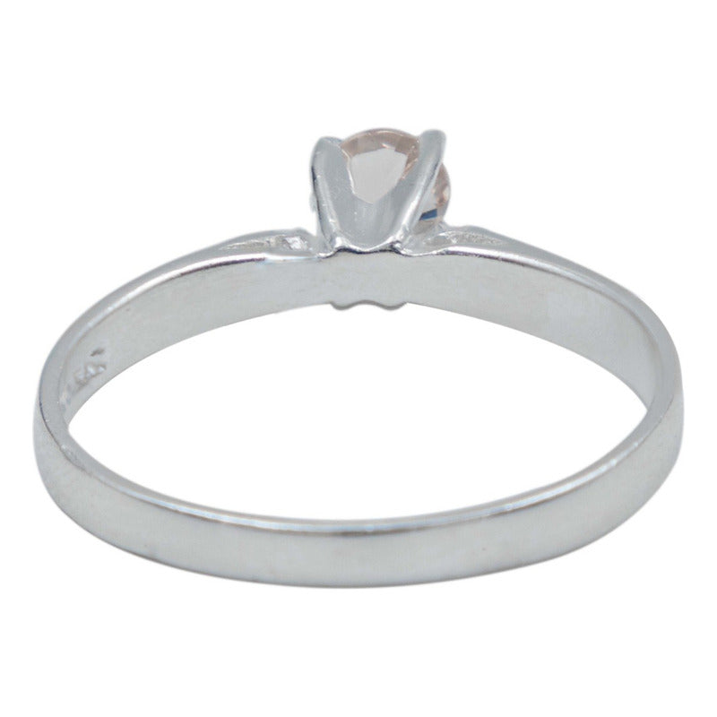 Anillo Promesa Amor Plata Fina 925 Morganita Certificado