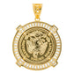 Dije Centenario Iced Out Oro Laminado 14k Zirconia Baguette - Amarillo