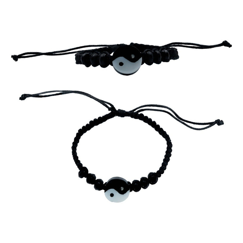 3 Pzs Pulsera Ying Yang Hecho Mano Artesanal Suerte Regalo